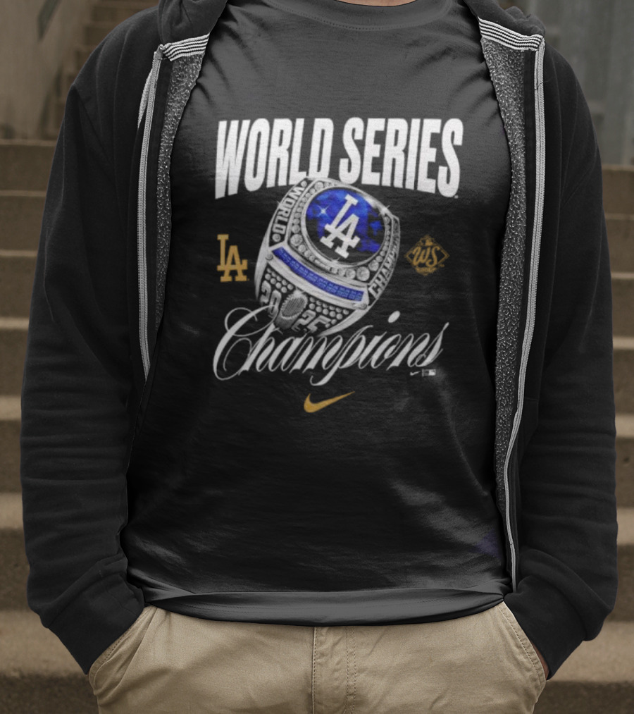 Los Angeles Dodgers Nike World Series Champions Ring 2025 T-Shirt