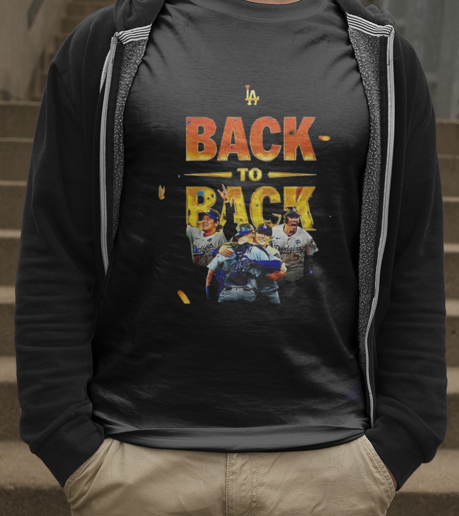 Los Angeles Dodgers Back To Back Champions Celebration 2025 T-Shirt