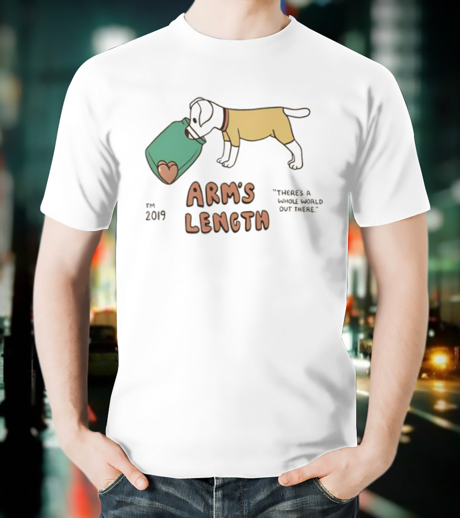 Arm's Length "There's A Whole World Out There" Dog Carrying Heart 2025 Tour T-Shirt