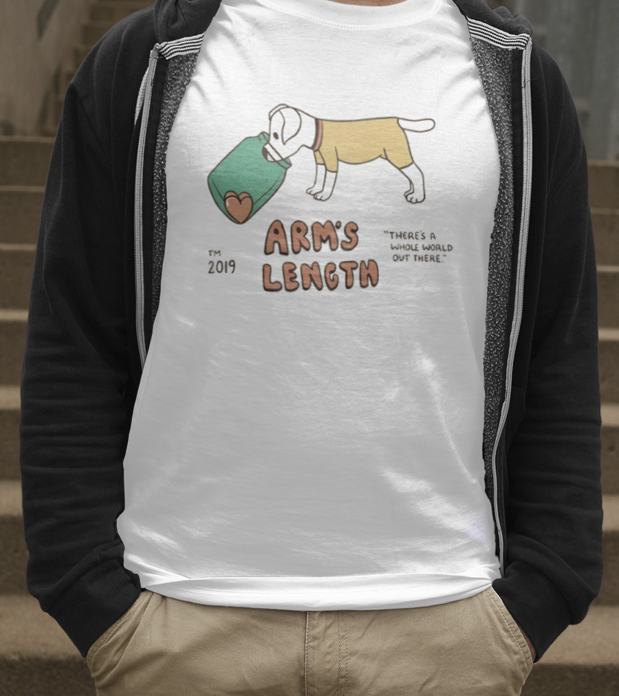Arm's Length "There's A Whole World Out There" Dog Carrying Heart 2025 Tour T-Shirt