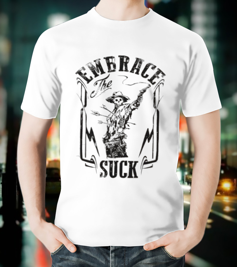 Embrace The Suck Military Soldier With Arrows And Lightning T-Shirt