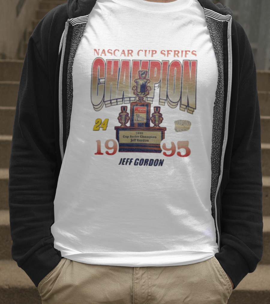 NASCAR Cup Series Champion 1995 Jeff Gordon Race Day Foundation 24 T-Shirt