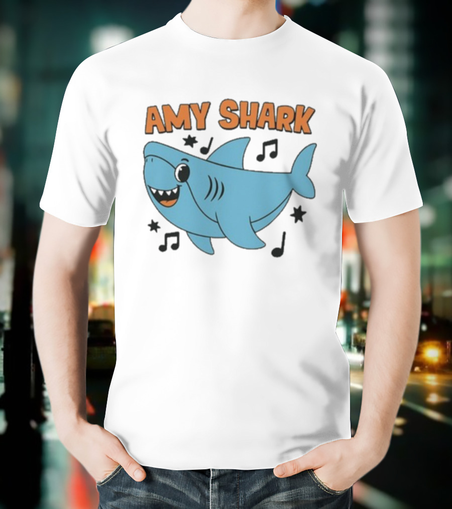 Amy Shark Cartoon Music Notes Tour 2025 T-Shirt