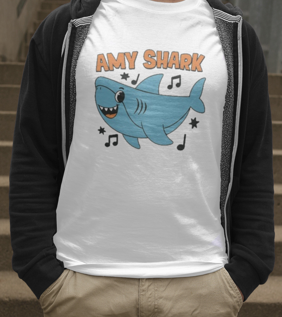 Amy Shark Cartoon Music Notes Tour 2025 T-Shirt
