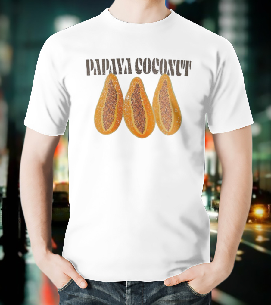 Papaya Coconut Three Halved Papayas T-Shirt