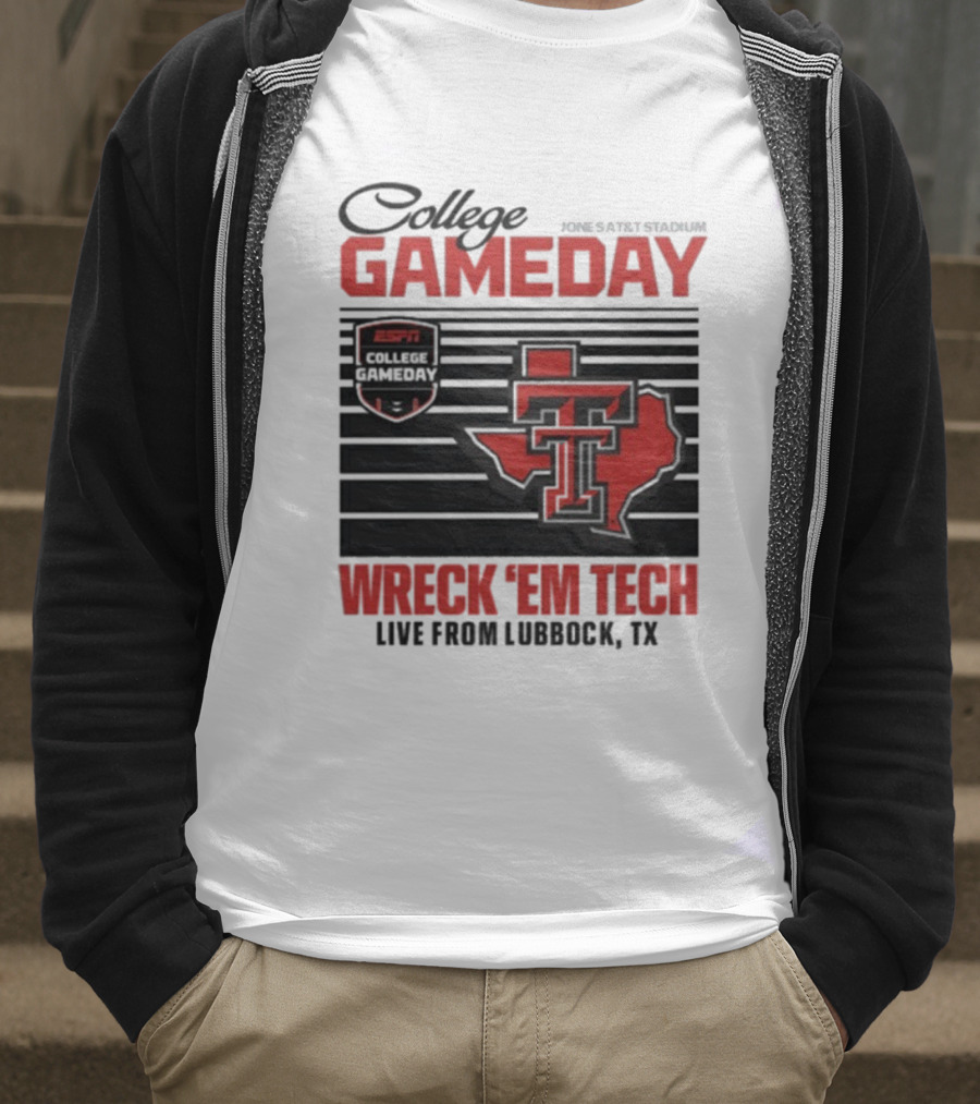 Texas Tech Gameday Wreck 'Em Jones AT&T Stadium ESPN College 2025 T-Shirt