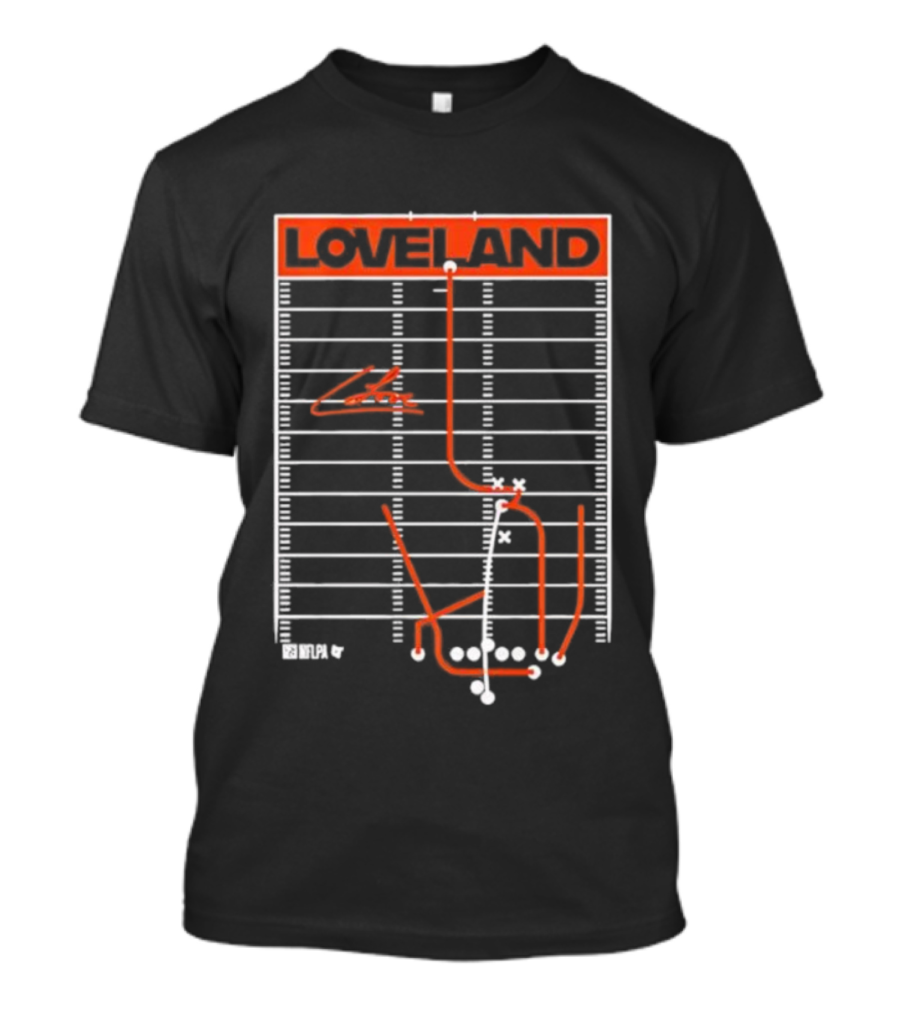 Colston Loveland Football Play Diagram Route Strategy T-Shirt