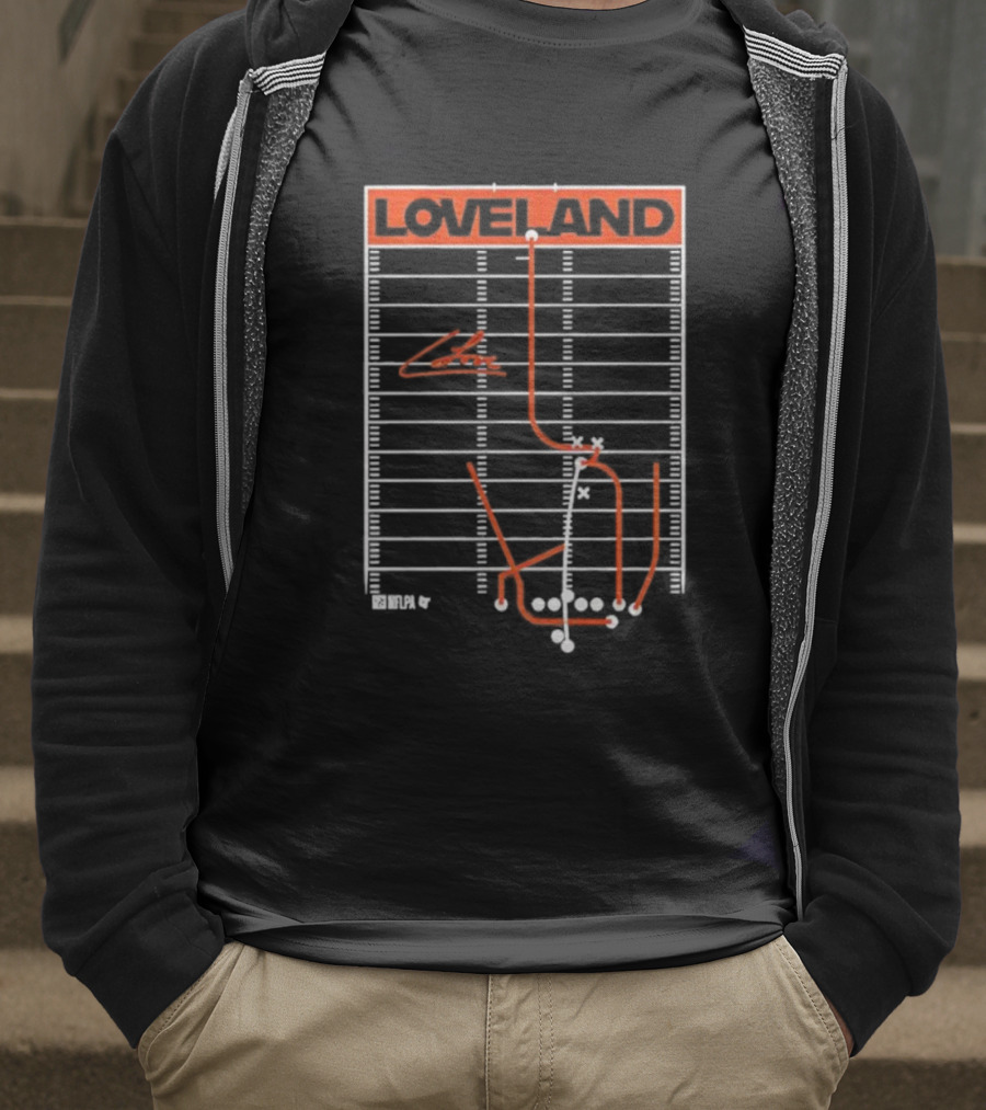 Colston Loveland Football Play Diagram Route Strategy T-Shirt