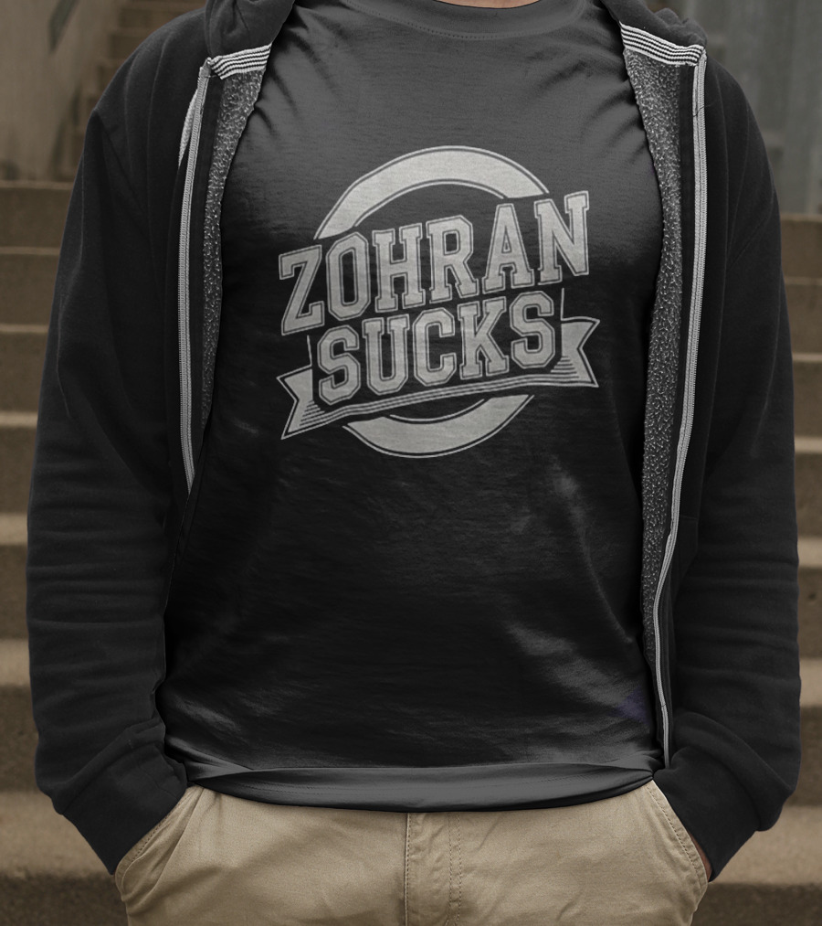 Zohran Sucks Funny Anti-Zohran Bold Retro Style T-Shirt