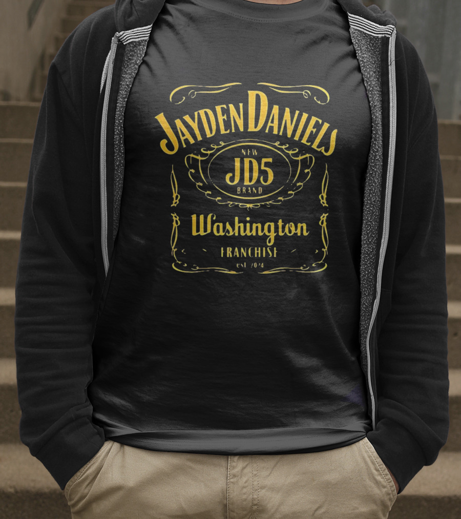Jayden Daniels JD5 Brand Washington Franchise Est. 2024 T-Shirt
