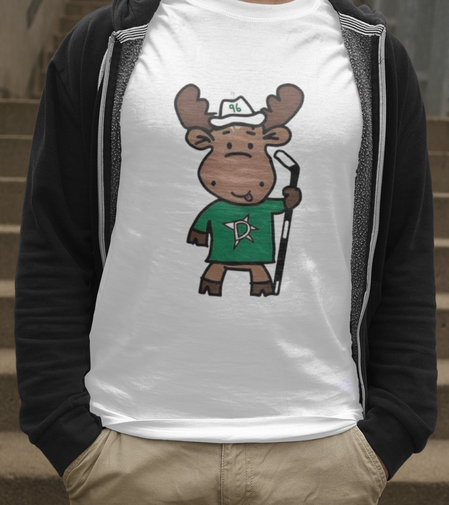 Doodle Moose Has Entered The Chat Dallas Stars Hockey Fan Art T-Shirt