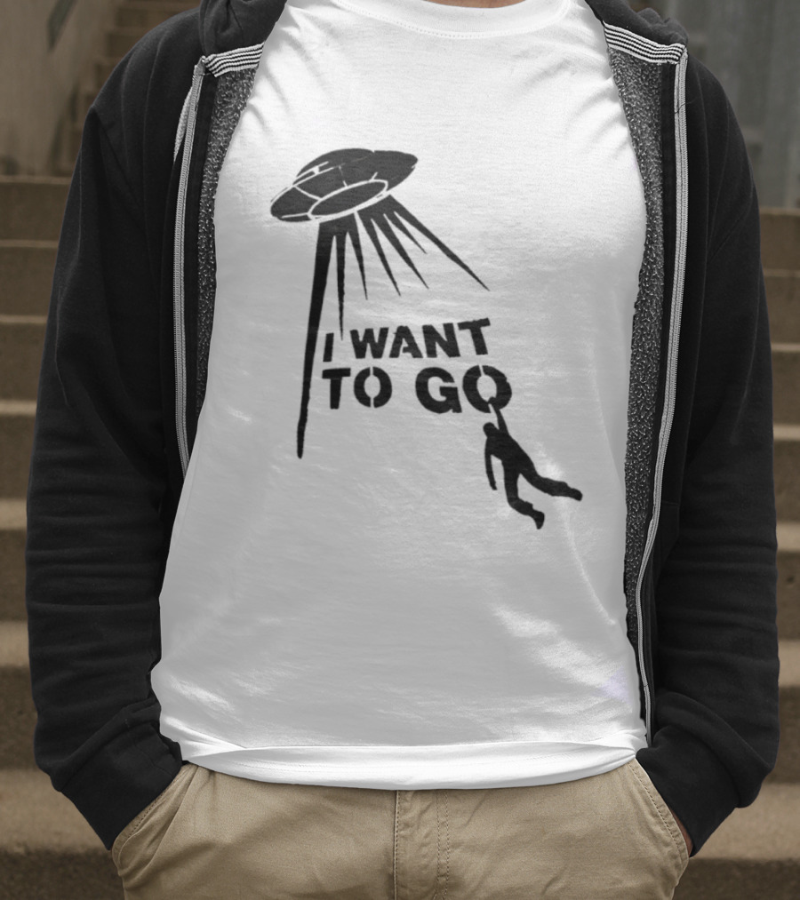 I Want To Go Alien Abduction UFO T-Shirt