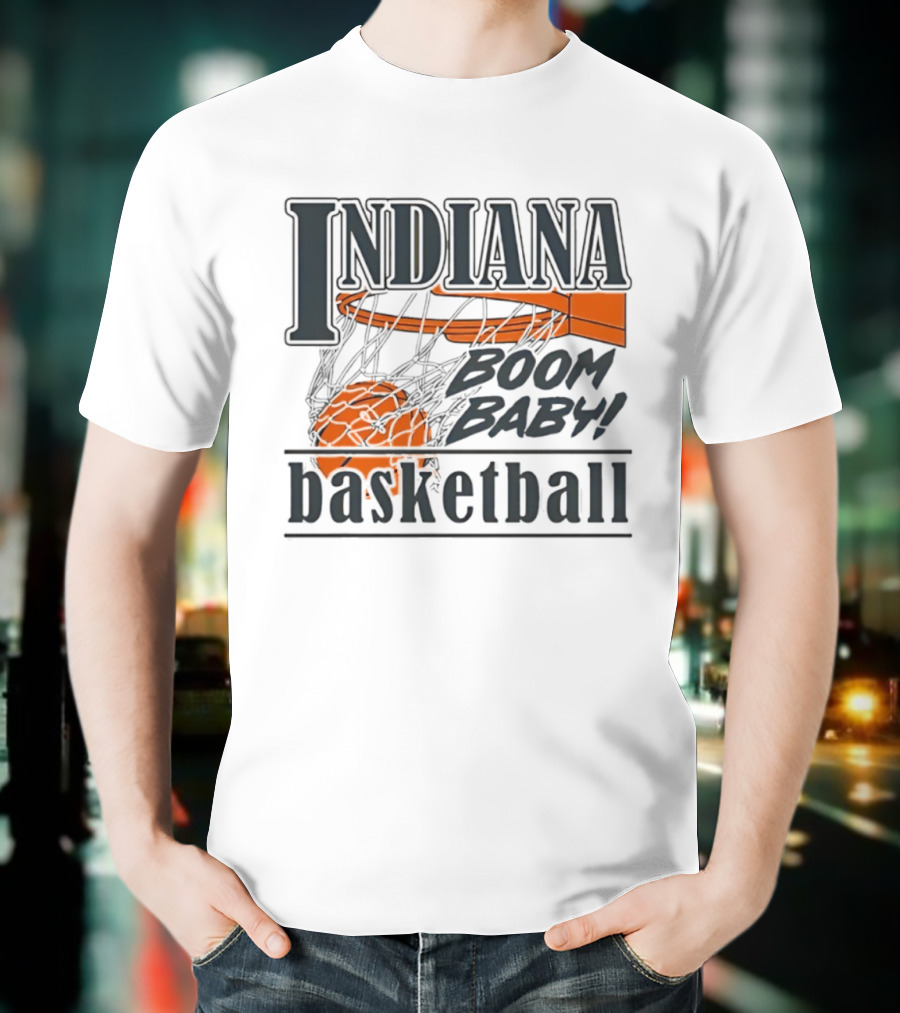 Indiana Basketball Boom Baby Hoosiers Men’s Basketball T-Shirt