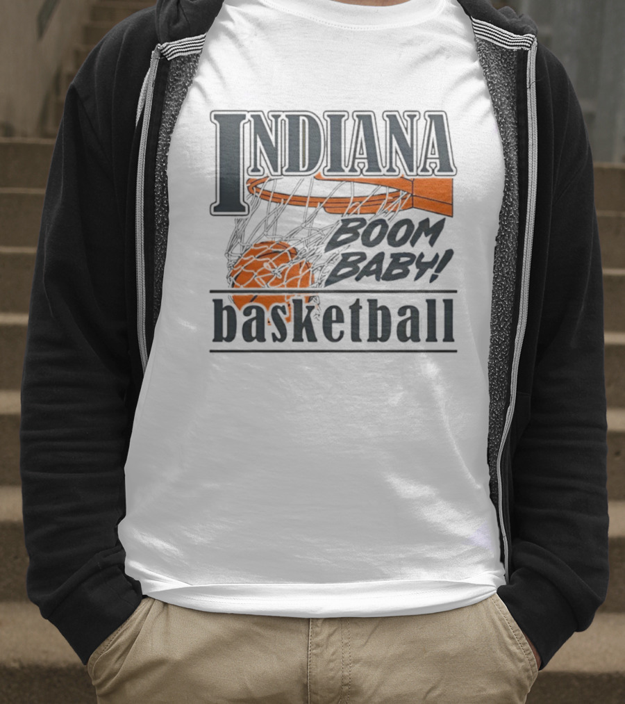 Indiana Basketball Boom Baby Hoosiers Men’s Basketball T-Shirt