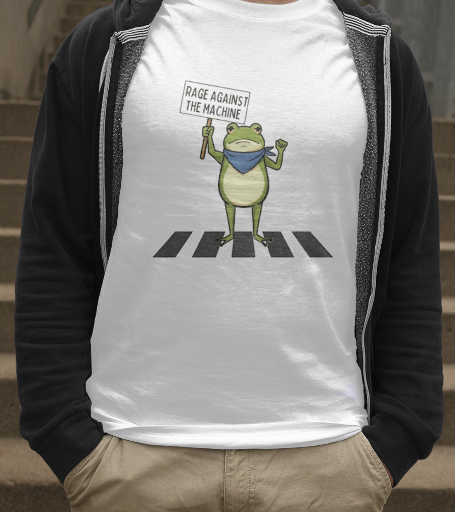 Portland Frog Rage Against The Machine Abolish ICE Anti Fascism Peaceful Protest T-Shirt