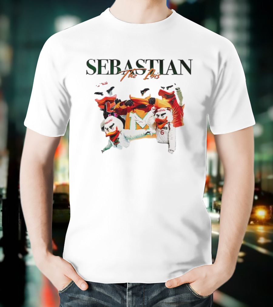 Miami Hurricanes Sebastian The Ibis Basketball Team Spirit T-Shirt