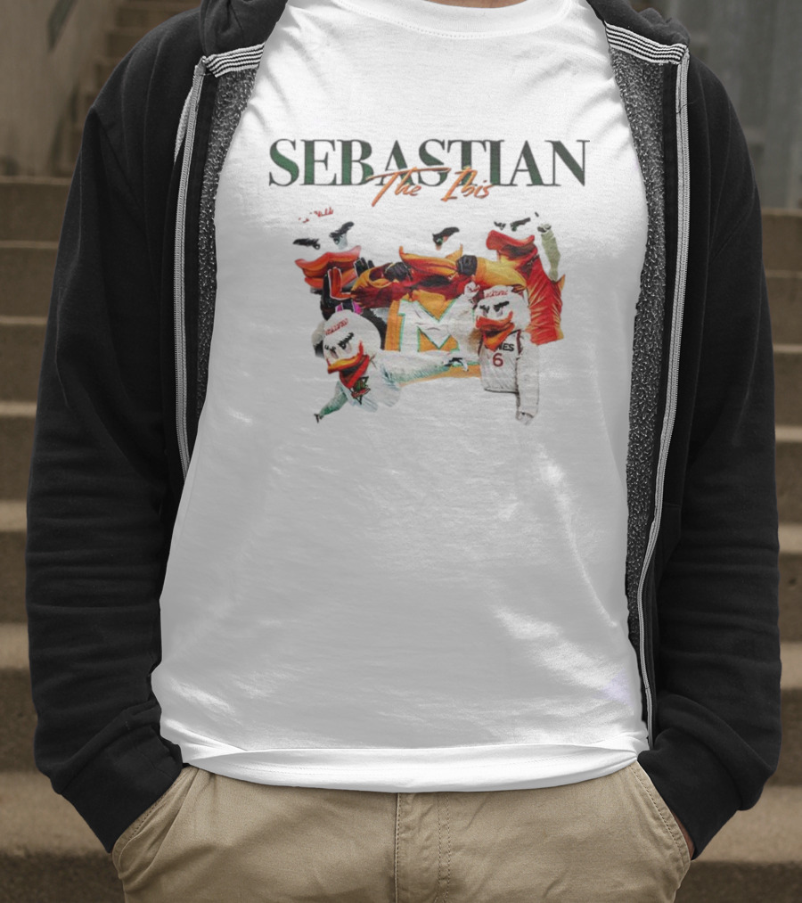 Miami Hurricanes Sebastian The Ibis Basketball Team Spirit T-Shirt