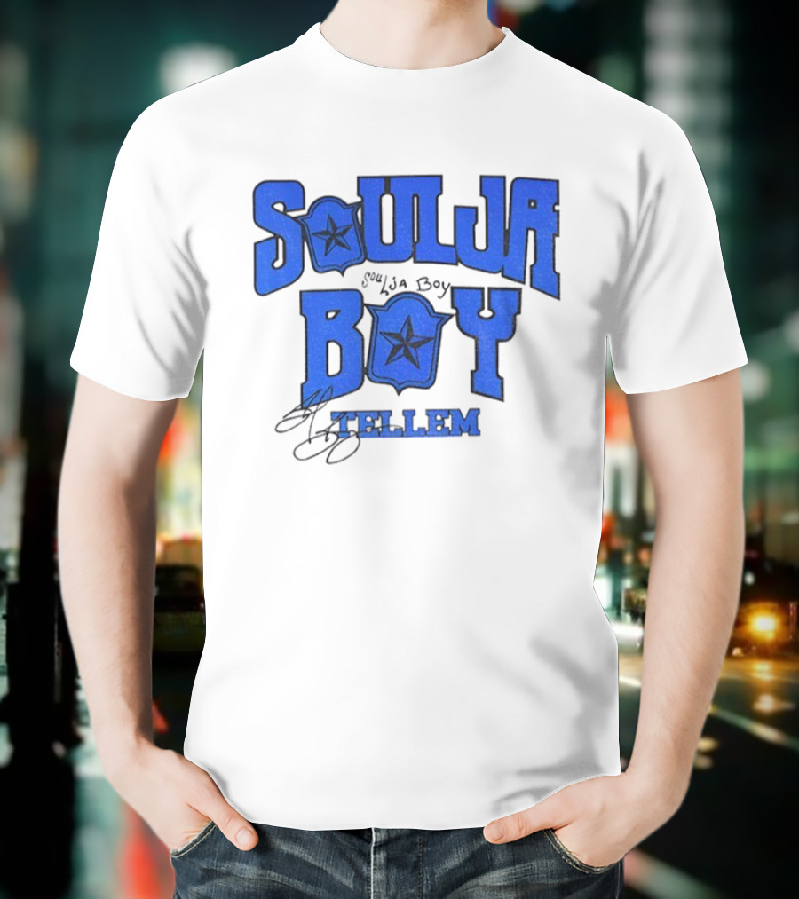 Soulja Boy Tellem Blue Star Signature Halloween Vintage T-Shirt