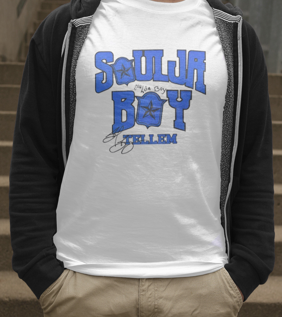 Soulja Boy Tellem Blue Star Signature Halloween Vintage T-Shirt