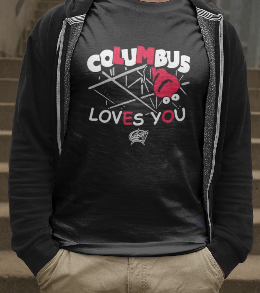 Columbus Loves You Santa Hat Christmas Style T-Shirt