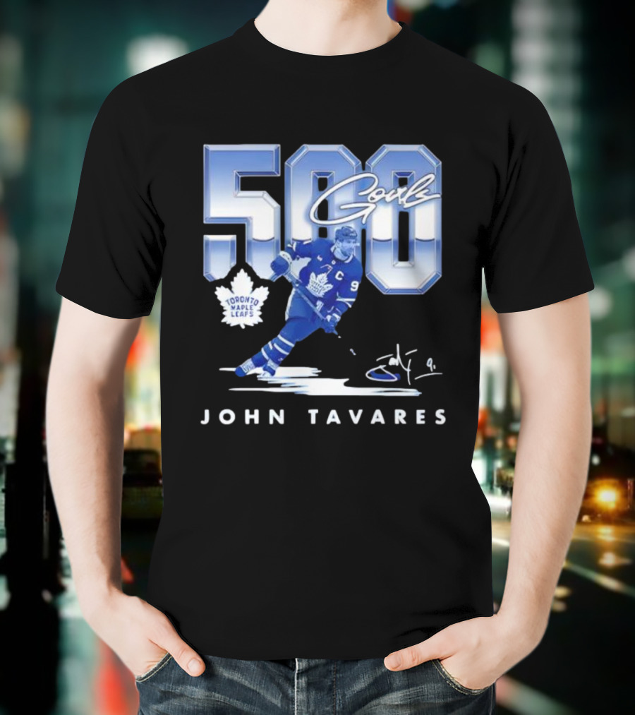 John Tavares Toronto Maple Leafs 500 Goals Milestone Celebration T-Shirt