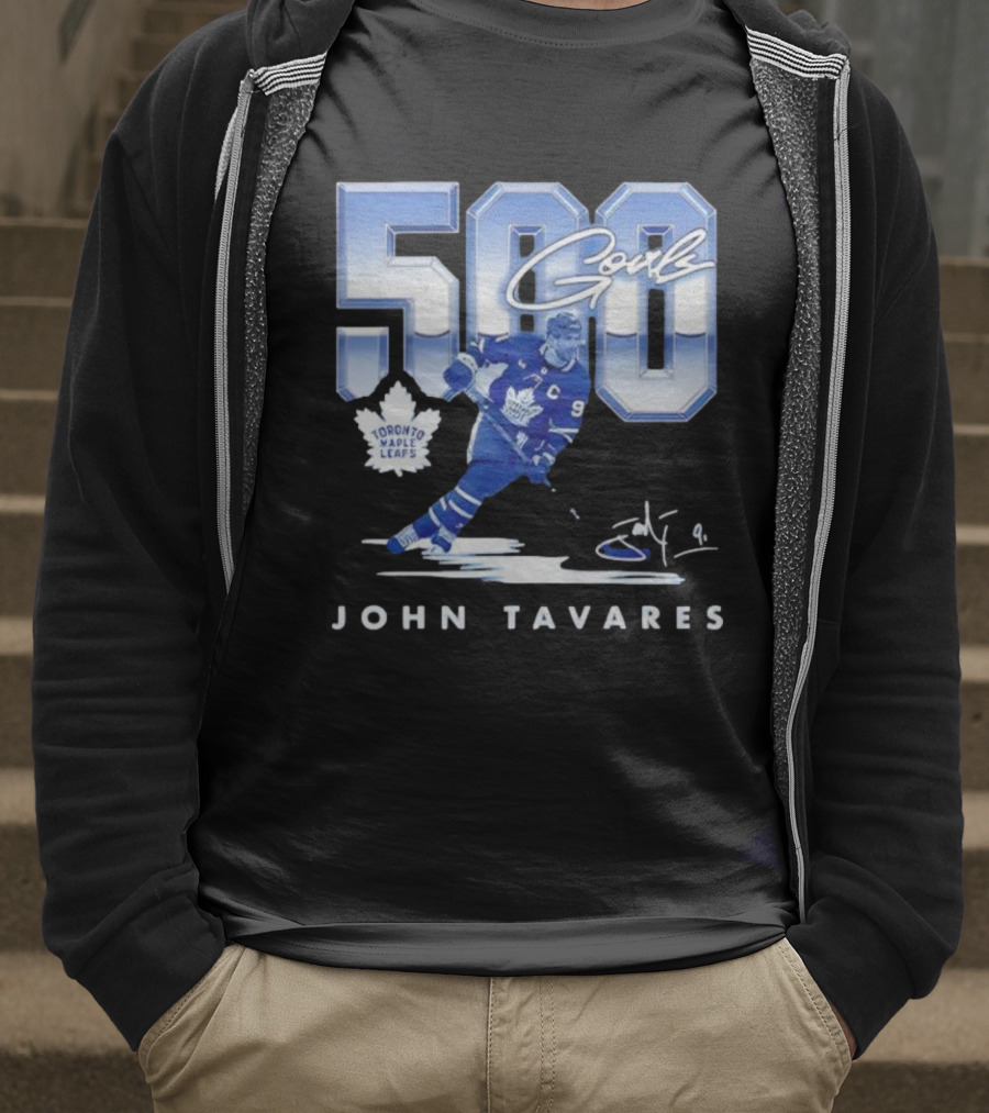 John Tavares Toronto Maple Leafs 500 Goals Milestone Celebration T-Shirt