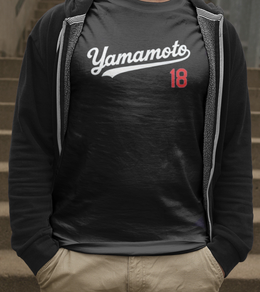 Yamamoto 18 LA Dodgers Baseball Merchandise Fans Apparel T-Shirt