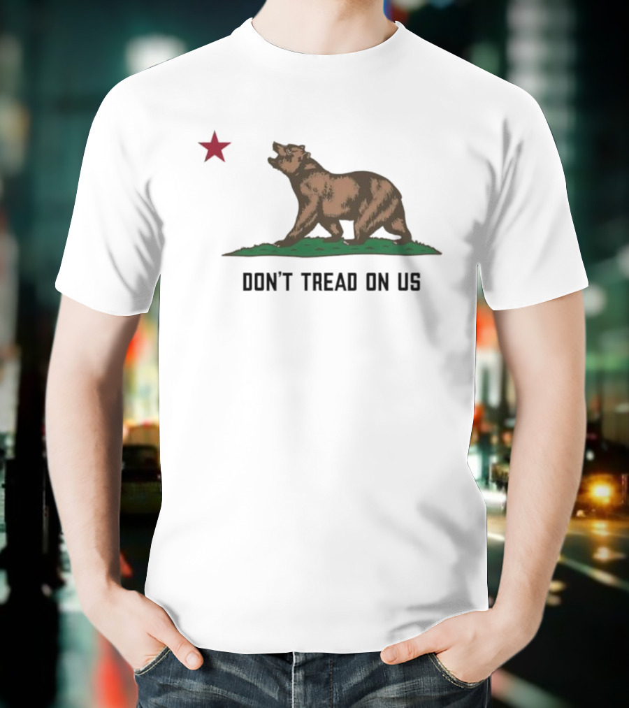 California Bear Flag Don’t Tread On Us Red Star T-Shirt