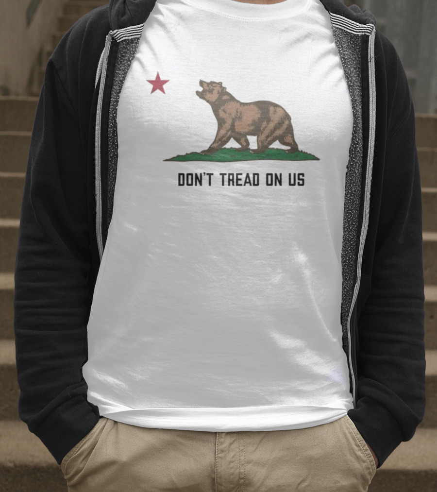 California Bear Flag Don’t Tread On Us Red Star T-Shirt