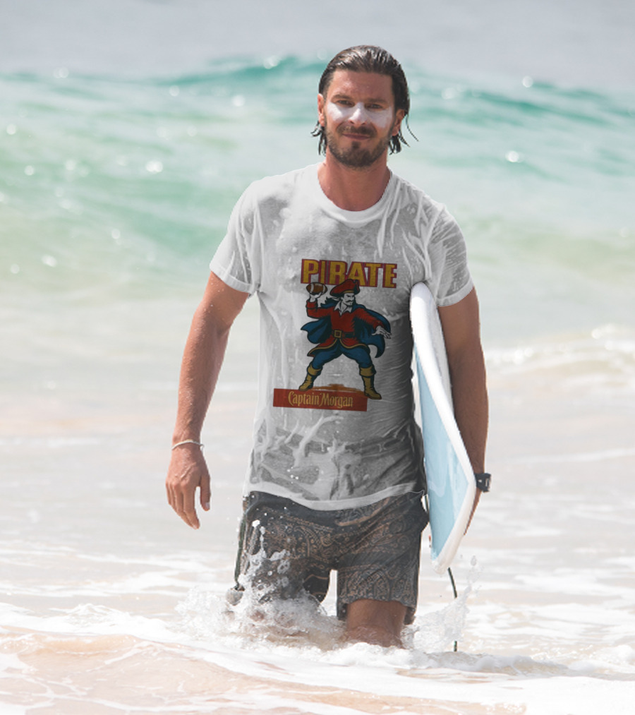 Captain Morgan Pirate Football Throwback T-Shirt