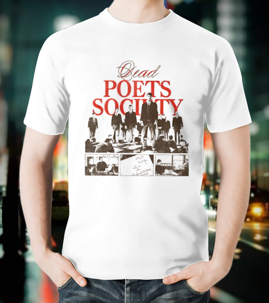 Dead Poets Society 1989 Film Iconic Group Silhouette T-Shirt