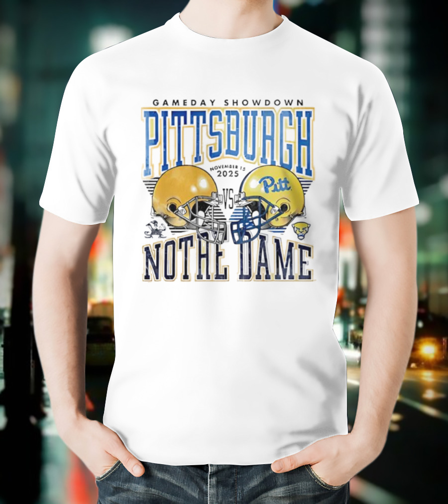 Gameday Showdown Pitt Panthers Football Vs Notre Dame Fighting Irish November 15th 2025 T-Shirt