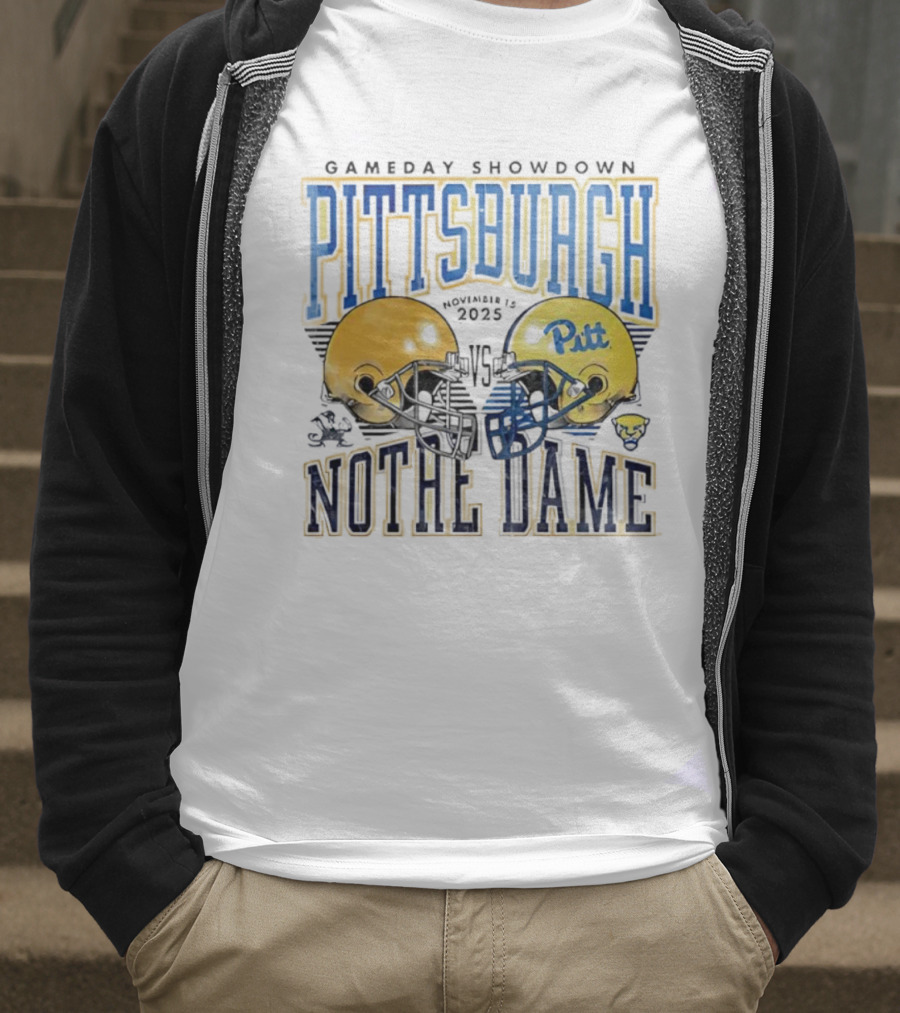Gameday Showdown Pitt Panthers Football Vs Notre Dame Fighting Irish November 15th 2025 T-Shirt