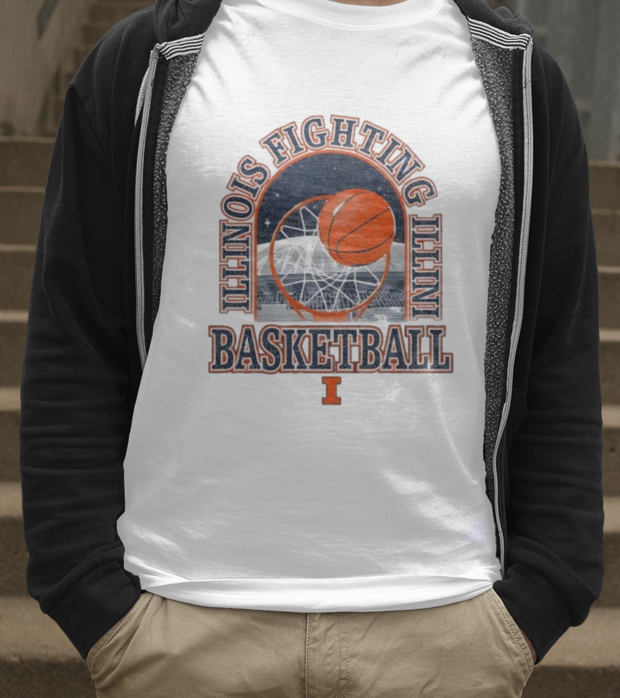 Fighting Illini Basketball Illinois State Farm Center Arch T-Shirt