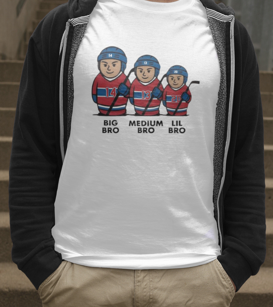 Montreal Hockey Big Medium Lil Bro 14 13 20 T-Shirt