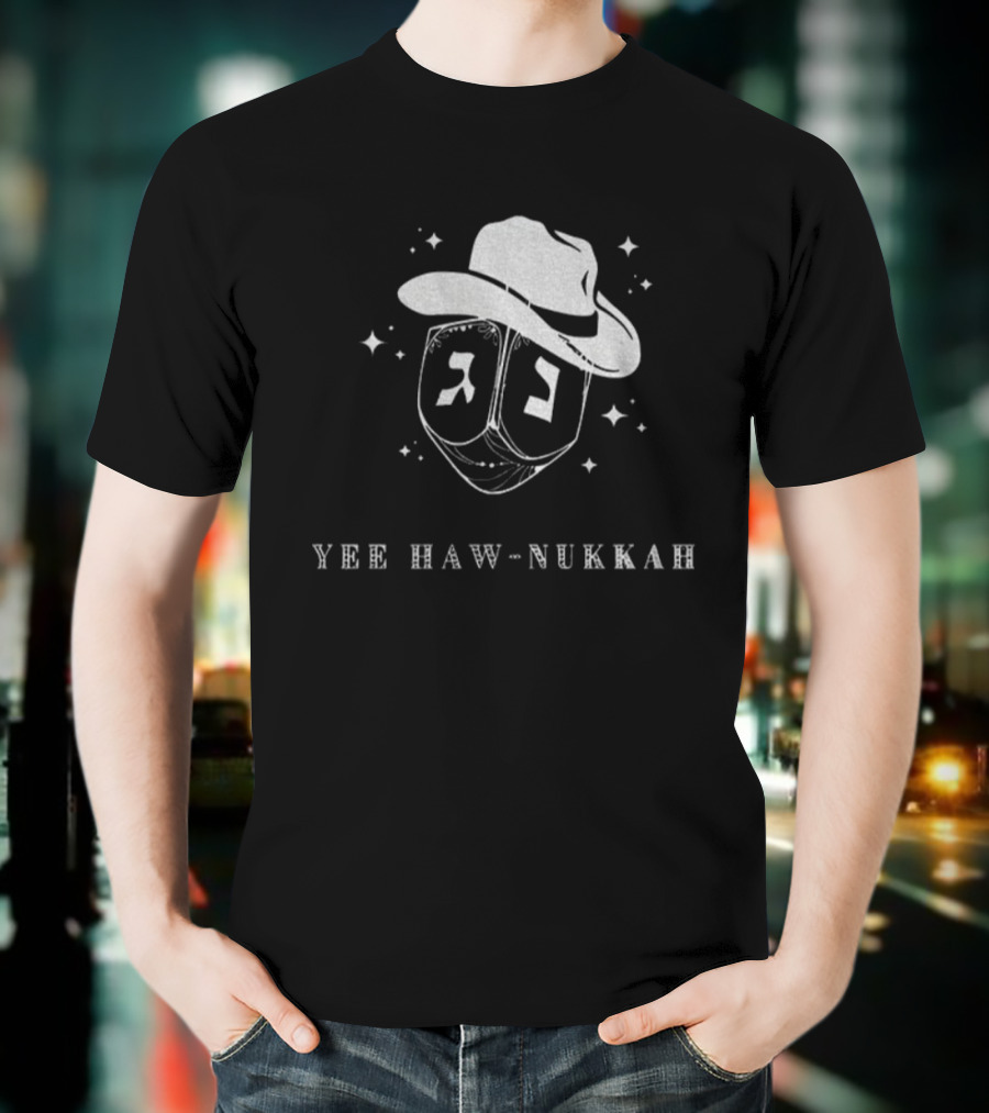 Yee Haw-Nukkah Cowboy Dreidel Festival Of Lights Hanukkah Holiday T-Shirt