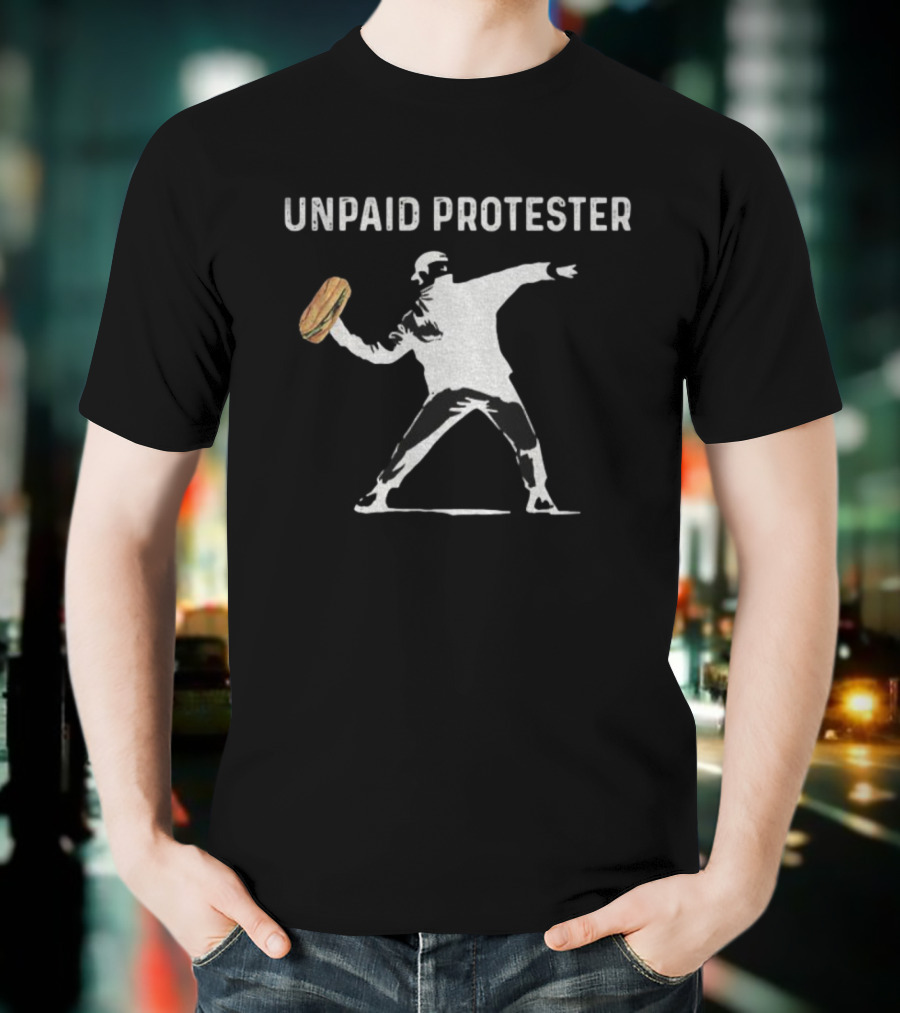 Unpaid Protester DC Sandwich Thrower Banksy Style T-Shirt