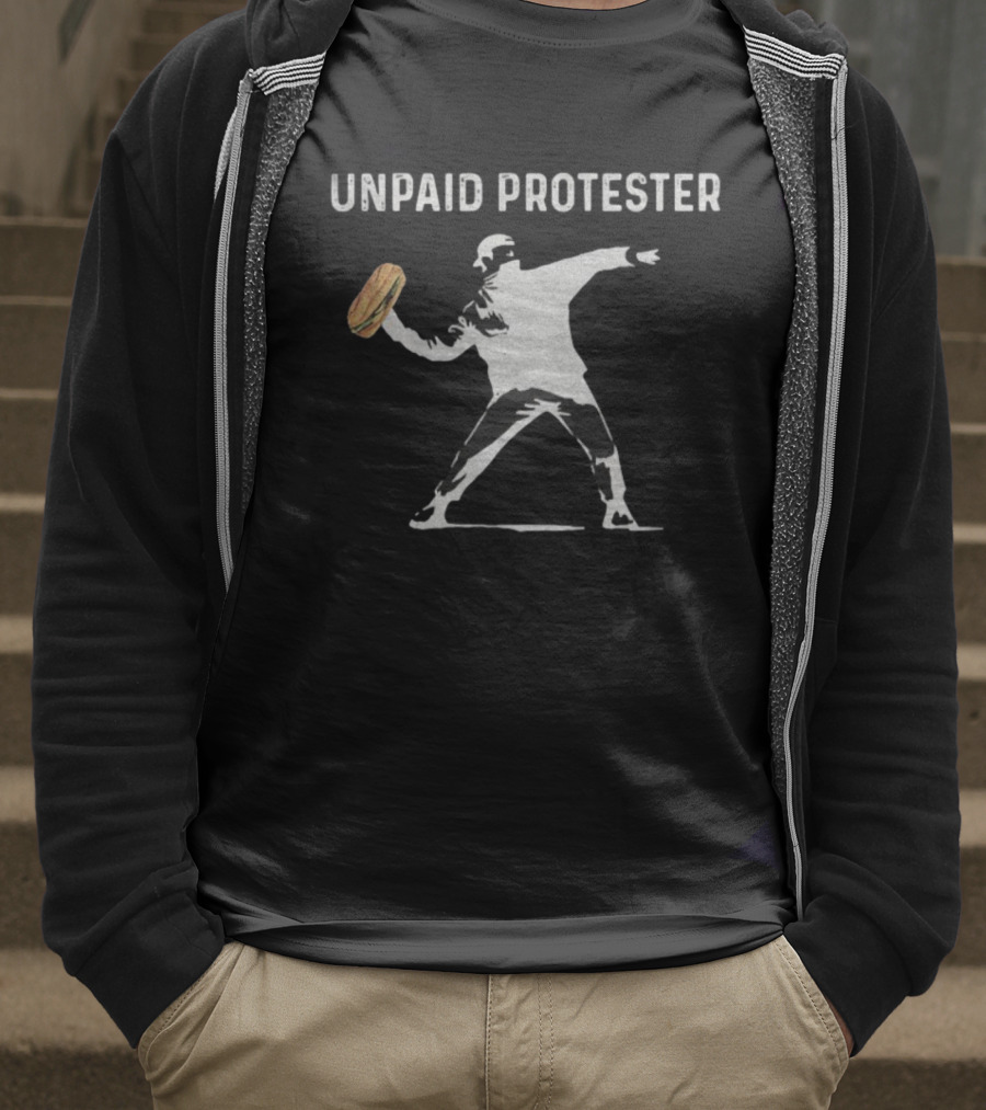 Unpaid Protester DC Sandwich Thrower Banksy Style T-Shirt