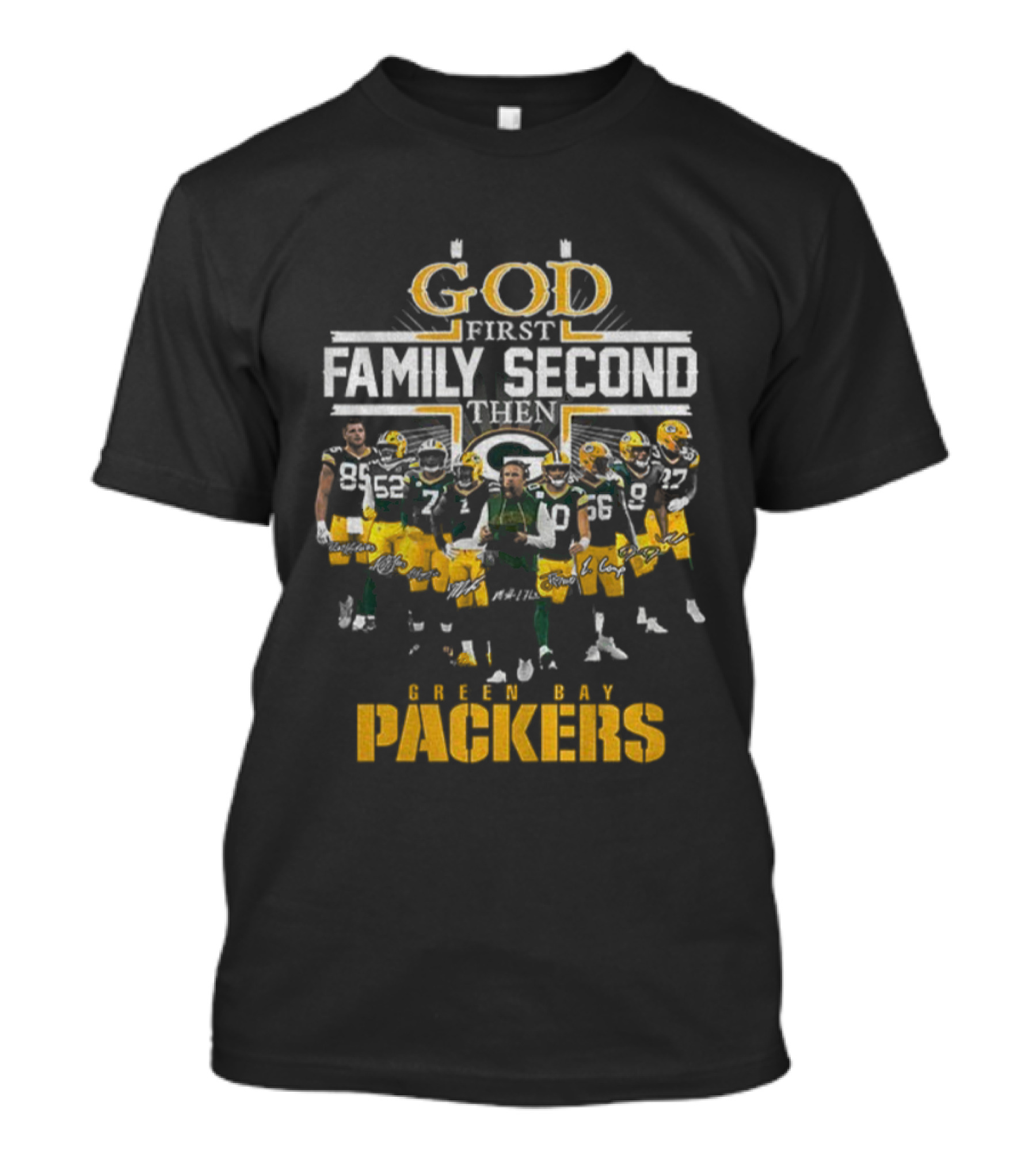 God First Family Second Then Packers NFL Green Bay Football 2025 T-Shirt