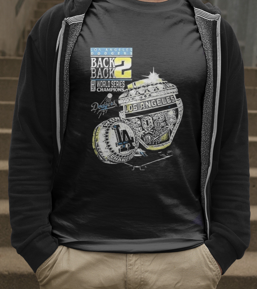 Los Angeles Dodgers Back To Back World Series 2025 Champions Diamond Ring Dodgers Championship T-Shirt
