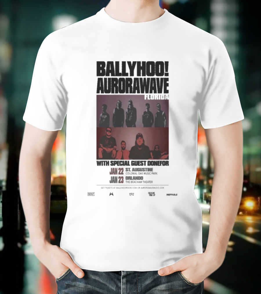 Ballyhoo Aurorawave Florida Concert Coldfire Oak Music Park We Dreamin Theater January 22-23 2025 T-Shirt