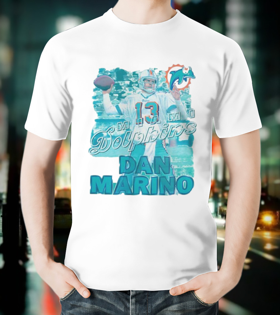 Dan Marino Miami Dolphins Football Number 13 MVP Retro T-Shirt