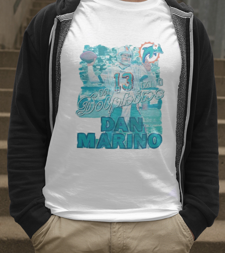 Dan Marino Miami Dolphins Football Number 13 MVP Retro T-Shirt