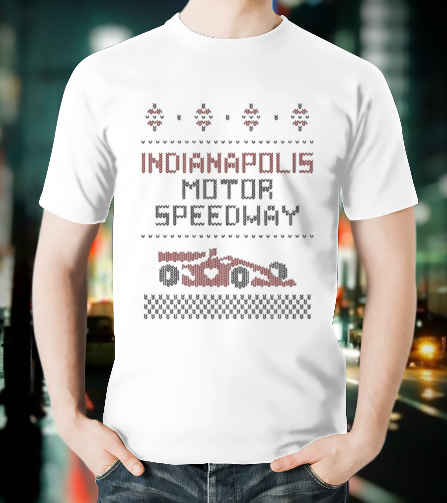 Indianapolis Motor Speedway Holiday Ugly Christmas T-Shirt