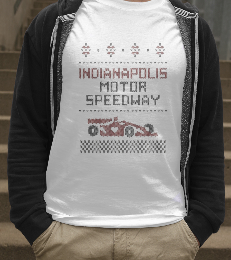 Indianapolis Motor Speedway Holiday Ugly Christmas T-Shirt