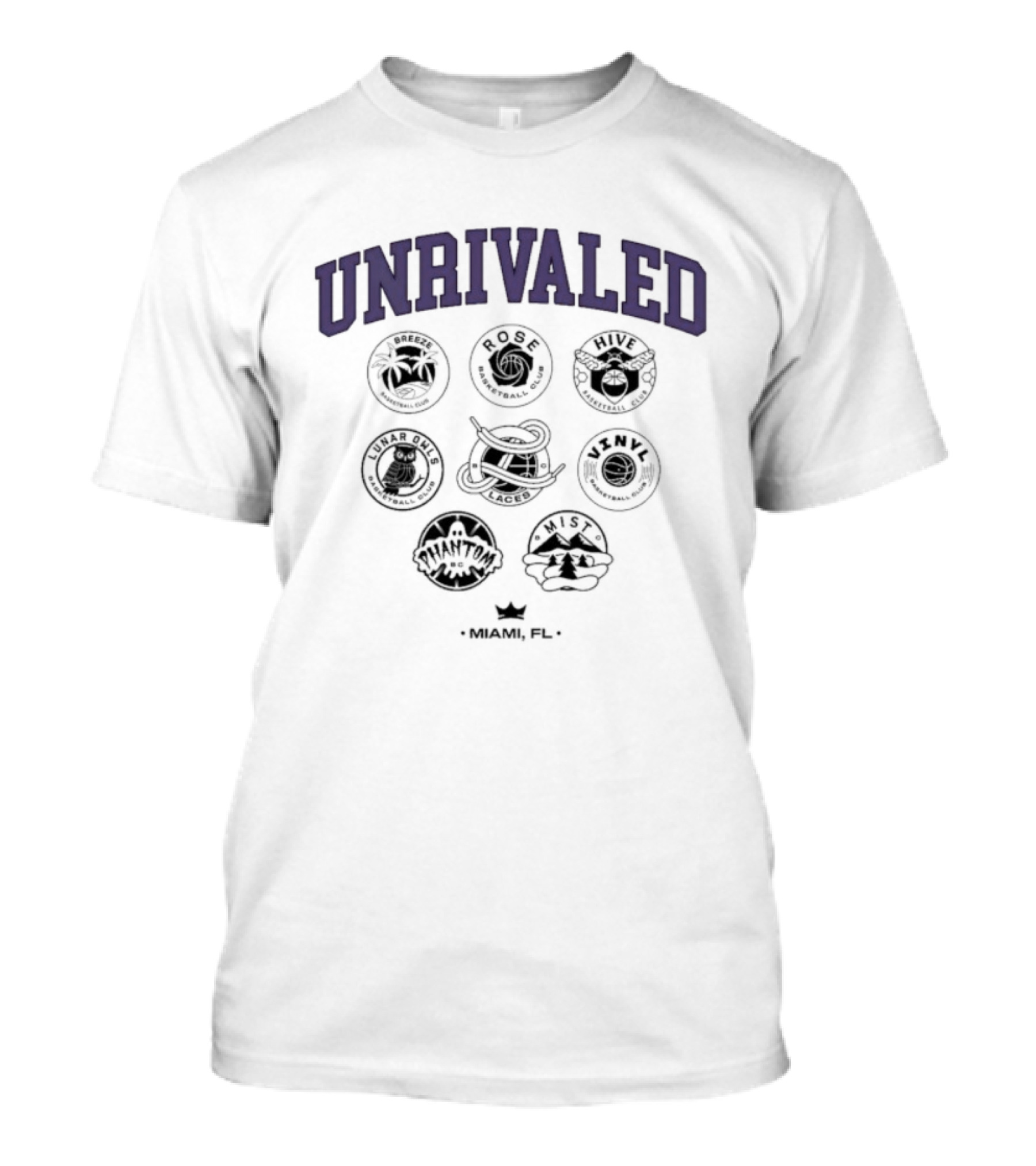 Unrivaled Miami FL Since 2025 League Sports Logos And Team Icons Collection T-Shirt