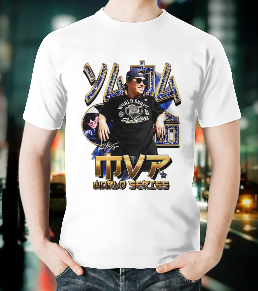 Yamamoto LA Dodgers World Series MVP 2025 Champions Signature T-Shirt