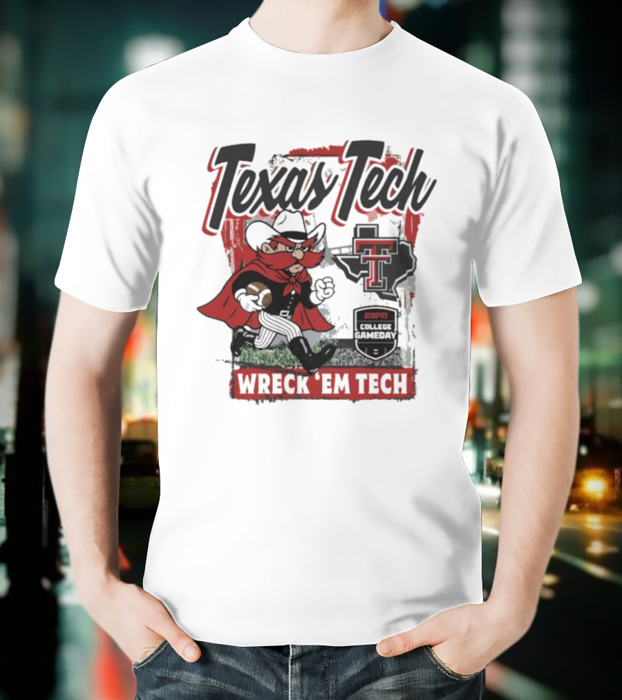 Texas Tech Red Raiders Wreck ‘Em Tech Gameday Mascot ESPN College T-Shirt