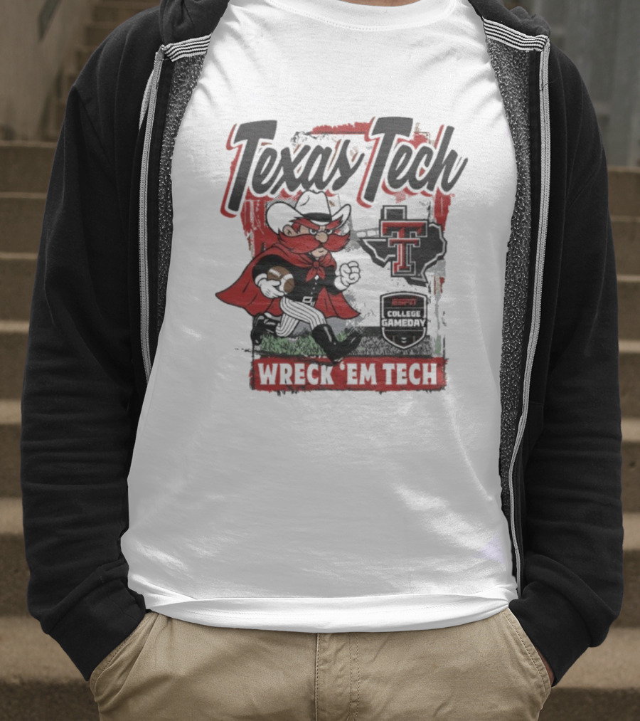 Texas Tech Red Raiders Wreck ‘Em Tech Gameday Mascot ESPN College T-Shirt