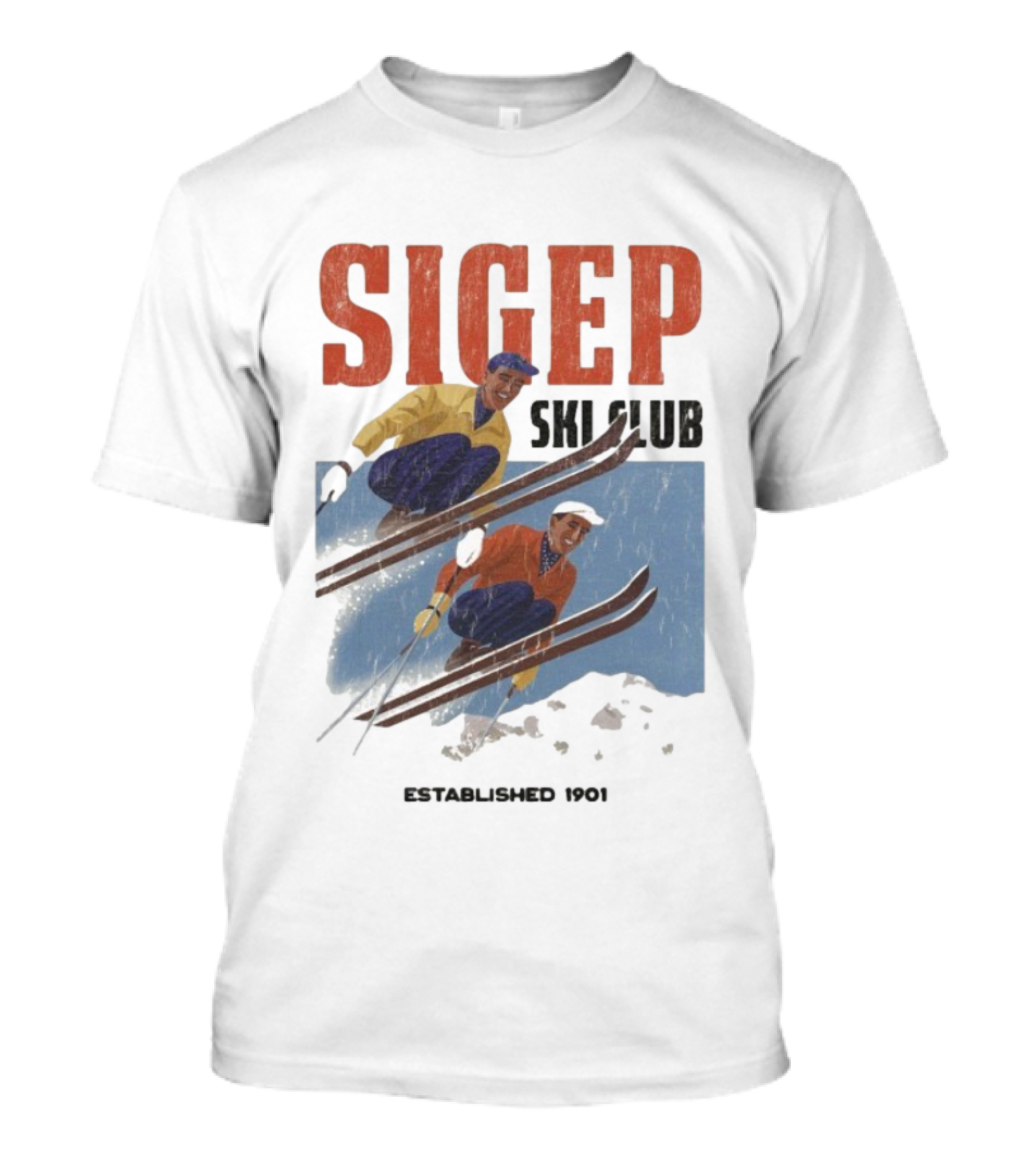 SIGEP Ski Club Est 1901 Sigma Phi Epsilon Retro Style T-Shirt